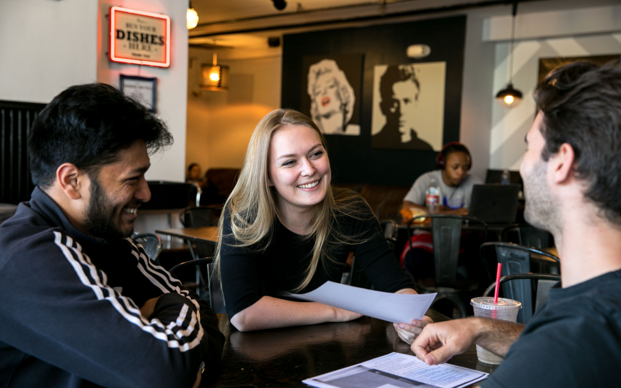 Students working together